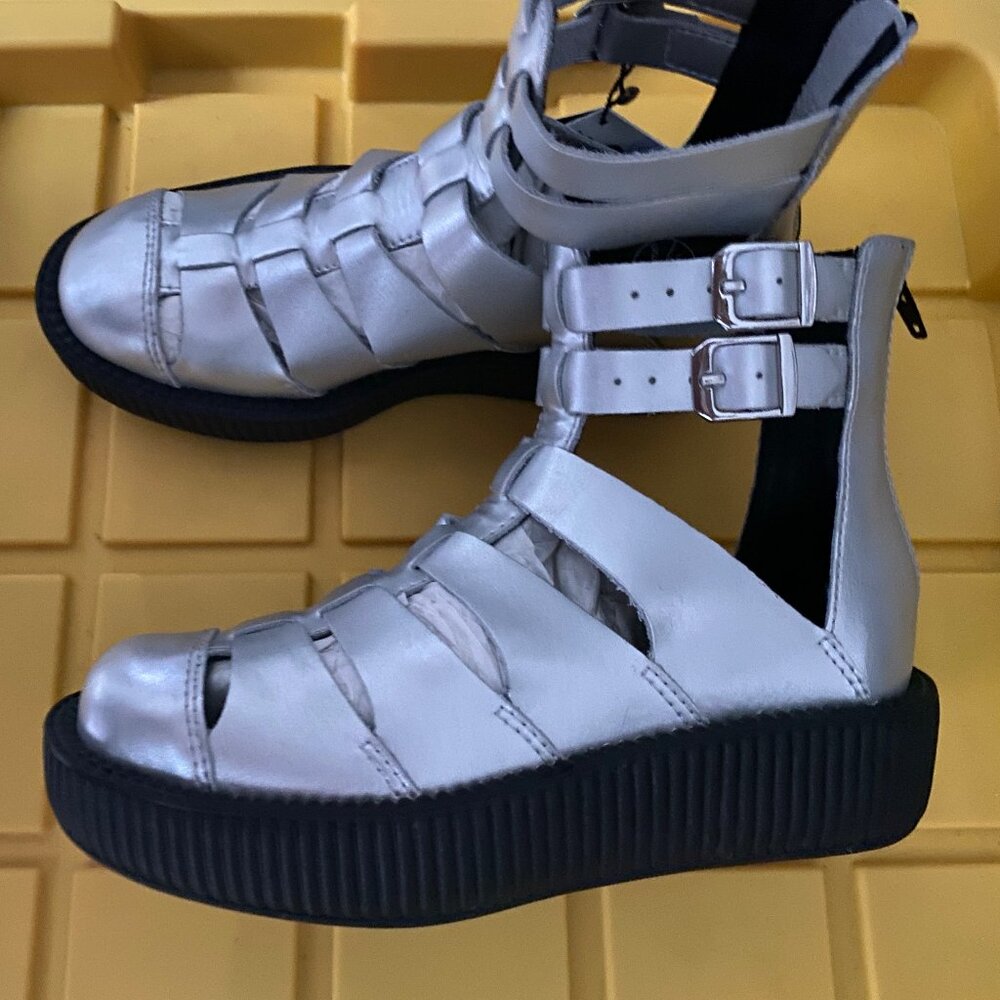 TUK Viva Creepers Goth Fisherman Grunge Punk Gladiator Sandals Boots Shoes 5
